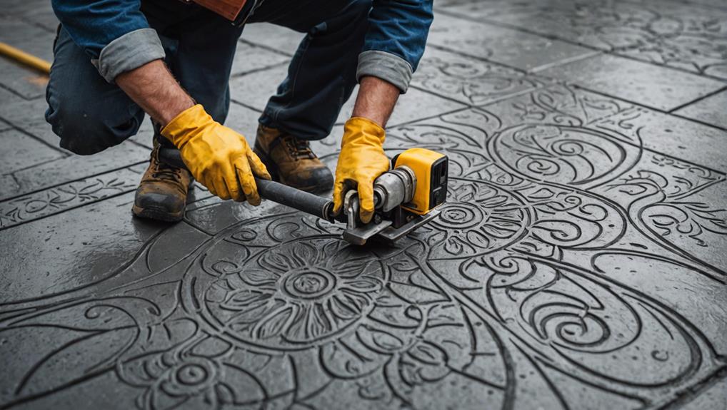 stamped concrete installation steps